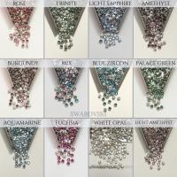 12ss Clear Flatback Swarovski Rose Montees, 3.25mm Silver Plated Mounted Rose Montees, in colors, sewon, embroidery materials, wedding deco