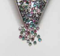 12ss Clear Flatback Swarovski Rose Montees, 3.25mm Silver Plated Mounted Rose Montees, in colors, sewon, embroidery materials, wedding deco