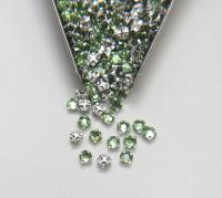 12ss Clear Flatback Swarovski Rose Montees, 3.25mm Silver Plated Mounted Rose Montees, in colors, sewon, embroidery materials, wedding deco
