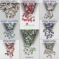 16ss Clear Flatback Swarovski Rose Montees, 4mm Silver Plated Mounted Rose Montees in colors sewon embroidery materials tailoring wedding