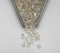 5mm Crystal Argent Flare coated Preciosa Bicone beads Cuts VINTAGE jewelry making embroidery materials craft supply