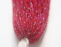 11/0 Hanks Charlotte Cut Beads Patina Dark Red Opaque Aurore Boreale 1/5/25/50/100 Hanks PREMIUM SEED BEADS, Native Supplies