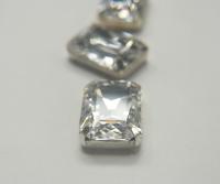 Swarovski 37x25.5 mm Ocatgon Fancy 4627 Crystal Silver Vintage Clips Sewon 4 hole embroidery materials sewing jewelry making craft vintage