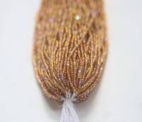 11/0 Hanks Charlotte Cut Beads 17050 Patina Medium Gold Silver Lined Aurore Boreale PREMIUM SEED BEADS Native Supplies beads true cuts