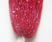 11/0 Hanks Charlotte Cut Beads Patina Dark Red Opaque Aurore Boreale 1/5/25/50/100 Hanks PREMIUM SEED BEADS, Native Supplies