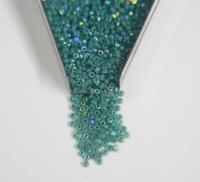 11/0 Charlotte true Cut Beads Patina Opal Neon Teal Green Aurore Boreale loose beads embroidery materials native supply