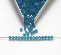 Swarovski 4mm Caribbean Blue Opal 1X Aurore Boreale Bicones Rainbow Beads bracelets making embroidery materials