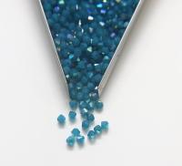 Swarovski 4mm Caribbean Blue Opal 1X Aurore Boreale Bicones Rainbow Beads bracelets making embroidery materials