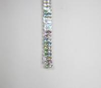Swarovski 400001 Hotfix chain Round Rhinestone lace in Silver Plating 6mm thick for embellishments Jewellery couture jacket trimming