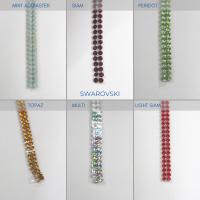 Swarovski 400001 Hotfix chain Round Rhinestone lace in Silver Plating 6mm thick for embellishments Jewellery couture jacket trimming