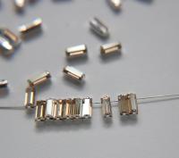 Swarovski 7x3 MM Baguette Vintage Crystal Prong Settings in Crystal Golden Shadow strass embellishments vintage rare embroidery materials