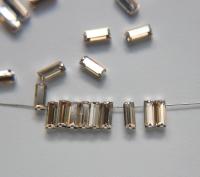 Swarovski 7x3 MM Baguette Vintage Crystal Prong Settings in Crystal Golden Shadow strass embellishments vintage rare embroidery materials