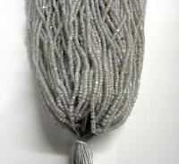 11/0 Hanks Charlotte Cut Beads Patina White Opal Silver Lined Aurore Boreale PREMIUM SEED BEADS Native Supplies truecuts beads