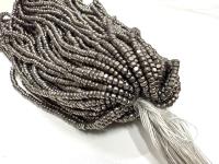 8/0 Hanks Charlotte Cut Beads Gunmetal Hanks PREMIUM SEED BEADS Native Supplies ornament making