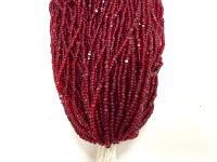 8/0 Hanks Charlotte Cut Beads 90120 Transparent Garnet Hanks PREMIUM SEED BEADS Native Supplies ornament making