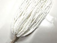 8/0 Hanks Charlotte Cut Beads Opaque Chalk White Hanks PREMIUM SEED BEADS Native Supplies ornament making