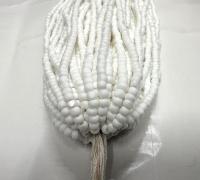 8/0 Hanks Charlotte Cut Beads Opaque Chalk White Hanks PREMIUM SEED BEADS Native Supplies ornament making