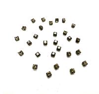 12ss Swarovski Crystal Black Diamond Montees 3.2 mm vintage black Plated Mounted Rose Montees sewon embroidery materials wedding decor