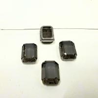 Swarovski 18x13 Crystal 4610 Octagon Silver Clips Sewon 4 hole embroidery materials sewing jewelry making craft vintage supplies