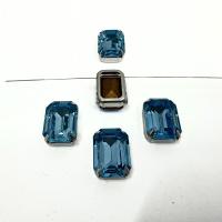 Swarovski 18x13 Crystal 4610 Octagon Silver Clips Sewon 4 hole embroidery materials sewing jewelry making craft vintage supplies