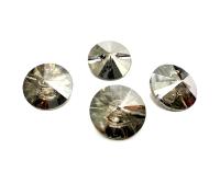 14mm Crystal Satin Vintage Swarovski 3015 Sew On Rivoli Button Genuine Swarovski Crystal 2/6/12 pieces