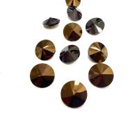 16mm Jet Nut Vintage Swarovski 3015 Sew On Rivoli Button Genuine Swarovski Crystal