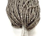 8/0 Hanks Charlotte Cut Beads Gunmetal Hanks PREMIUM SEED BEADS Native Supplies ornament making