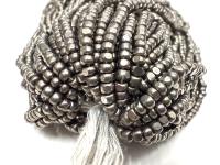 8/0 Hanks Charlotte Cut Beads Gunmetal Hanks PREMIUM SEED BEADS Native Supplies ornament making