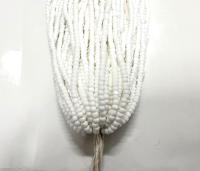 8/0 Hanks Charlotte Cut Beads Opaque Chalk White Hanks PREMIUM SEED BEADS Native Supplies ornament making