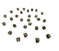 12ss Swarovski Crystal Black Diamond Montees 3.2 mm vintage black Plated Mounted Rose Montees sewon embroidery materials wedding decor