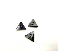 14mm Swarovski 3028 Triangle Jet Hematite Button vintage crystals Button vintage crystals