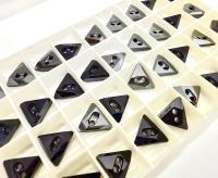 14mm Swarovski 3028 Triangle Jet Hematite Button vintage crystals Button vintage crystals