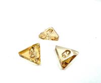 12mm Swarovski 3028 Triangle Crystal Golden Shadow Button vintage crystals