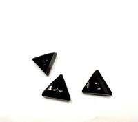 10mm Swarovski 3038 Triangle Jet Black Button Vintage crystals