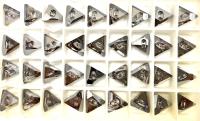 12mm Swarovski 3028 Triangle Crystal Satin Button vintage crystals Button vintage crystals