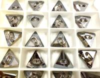 12mm Swarovski 3028 Triangle Crystal Satin Button vintage crystals Button vintage crystals