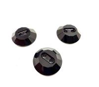 Jet (3002) Swarovski Crystal Square Faceted Buttons for Sewing Projects - 12mm Vintage Crystal Button Beads and Jewelry Supplies