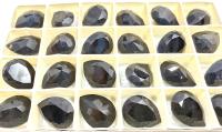 Vintage Swarovski 20x15 mm Jet Unfoiled Pear Shape 4320 Premier Crystal Rhinestones gemstones jewlery