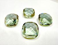 Vintage Swarovski 16mm Cushion Cut in Cantaloupe 4461 Premier Crystal 2 Pieces fancy stones jewelry making craft supply
