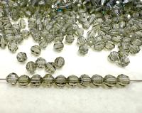 4mm Swarovski Black Diamond Beads 5025 Faceted Oval Bead Jewelry making beads