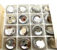 Swarovski Art.# 1790/140 - Swarovski Decorative Jeans Buttons in 17mm, Crystal Stones, Silver Brushed Casting