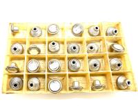 14mm Swarovski Art.# 1790.1 - Swarovski Decorative Jeans Buttons , Crystal Stones, Silver Brushed Casting