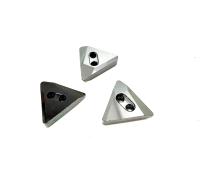 14mm Swarovski 3028 Triangle Jet Hematite Button vintage crystals Button vintage crystals