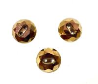 Jet Nut (3002) Swarovski Crystal Square Faceted Buttons for Sewing Projects - 12mm Vintage Crystal Button Beads and Jewelry Supplies