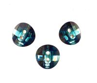 Swarovski 3016 Montana 12 mm Round Button Potato chip slightly twisted Cystal sewing