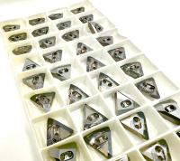 12mm Swarovski 3028 Triangle Crystal Satin Button vintage crystals Button vintage crystals