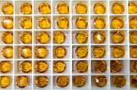 47ss SWAROVSKI #1128 Channel CRYSTAL Vintage Rhinestones in Topaz Unfoiled jewelry making supply vintage components cubic zirconium
