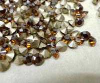 Swarovski Topaz Satin 32pp Swarovski 1028 Chatons Rhinestones Xilion Vintage Swarovski rhinestones zirconium Crystal Clay Jewelry Repair