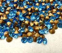 Swarovski 1357 17ss Brilliant Round Stone Aquamarine Vintage Swarovski rhinestones zirconium Crystal Clay Jewelry Repair