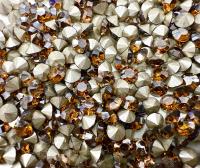 29ss Swarovski Crystal 1028 Chaton Topaz Satin Round Stone Pointed Back Crystal